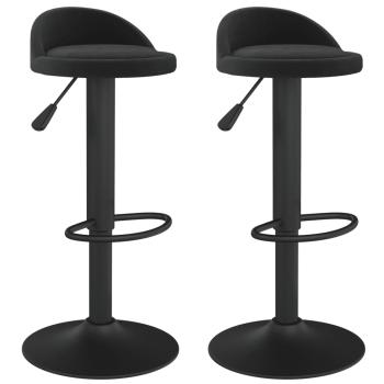 Barhocker 2 Stk. Schwarz Samt