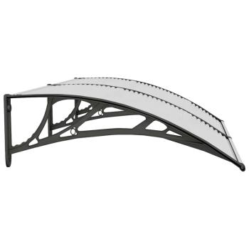 Türvordach Schwarz und Transparent 150x75 cm Polycarbonat