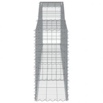 Gabionen mit Hochbogen 5 Stk. 400x50x100/120cm Verzinktes Eisen