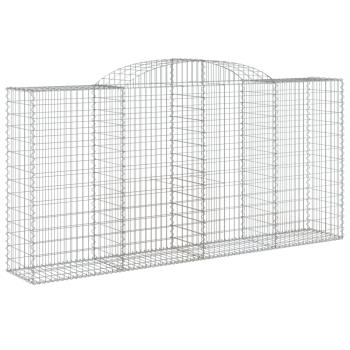 ARDEBO.de - Gabionen mit Hochbogen 25 Stk 300x50x140/160cm Verzinktes Eisen