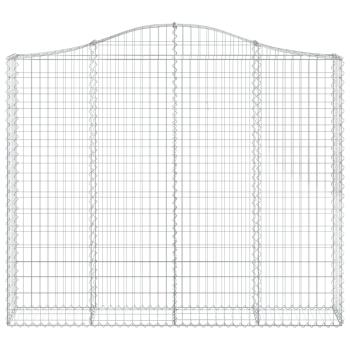 Gabione mit Hochbogen 200x30x160/180 cm Verzinktes Eisen