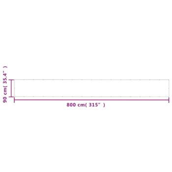 ARDEBO.de - Balkon-Sichtschutz Taupe 90x800 cm 100 % Polyester-Oxford