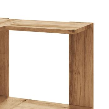 Eck-Bücherregal 3 Böden Artisan-Eiche 50x50x102cm Holzwerkstoff