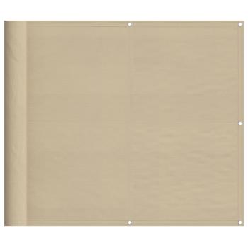 Balkon-Sichtschutz Beige 90x800 cm 100 % Polyester-Oxford