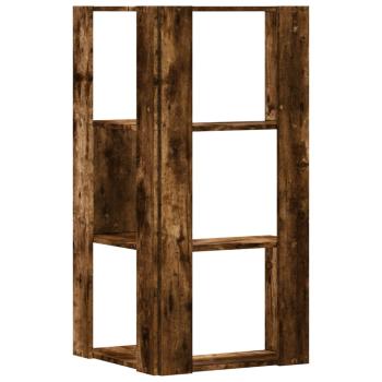 Eck-Bücherregal 3 Böden Räuchereiche 50x50x102 cm Holzwerkstoff