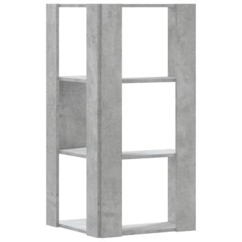 Eck-Bücherregal 3 Böden Betongrau 50x50x102 cm Holzwerkstoff
