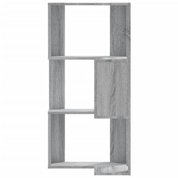Eck-Bücherregal 3 Böden Grau Sonoma 50x50x102 cm Holzwerkstoff