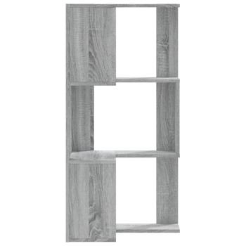 Eck-Bücherregal 3 Böden Grau Sonoma 50x50x102 cm Holzwerkstoff