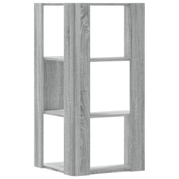 Eck-Bücherregal 3 Böden Grau Sonoma 50x50x102 cm Holzwerkstoff