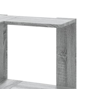 Eck-Bücherregal 3 Böden Grau Sonoma 50x50x102 cm Holzwerkstoff
