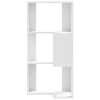 Eck-Bücherregal 3 Böden Weiß 50x50x102 cm Holzwerkstoff
