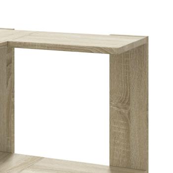 Eck-Bücherregal 3 Böden Sonoma-Eiche 50x50x102 cm Holzwerkstoff