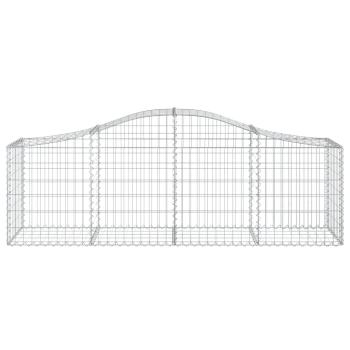 Gabionen mit Hochbogen 40 Stk. 200x50x60/80 cm Verzinktes Eisen