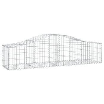 ARDEBO.de - Gabionen mit Hochbogen 30 Stk. 200x50x40/60 cm Verzinktes Eisen