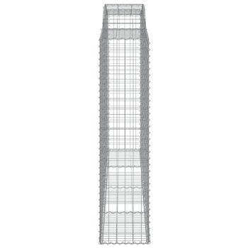 Gabionen mit Hochbogen 5 Stk. 300x50x200/220cm Verzinktes Eisen