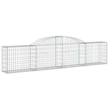 ARDEBO.de - Gabionen mit Hochbogen 25 Stk. 300x30x60/80 cm Verzinktes Eisen