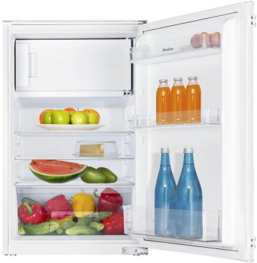Amica EKSS 361 915 Einbau-Kühlschrank mit Gefrierfach, Nischenhöhe: 88 cm, 116 L, Schlepptür-Technik, elektronische Steuerung, Tür-Offen-Alarm, Inverter Kompressor, weiß (1195025)