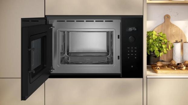 Neff HLAWD53K0 N50 Einbau Mikrowelle, 59,4 cm breit, 900 W, 25 L, 7 Automatikprogramme, schwarz