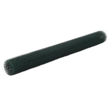 ARDEBO.de - Drahtzaun Stahl mit PVC-Beschichtung 25x1,5 m Grün