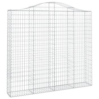ARDEBO.de - Gabionen mit Hochbogen 7 Stk. 200x30x180/200cm Verzinktes Eisen