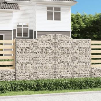 ARDEBO.de - Gabionen mit Hochbogen 2 Stk. 300x30x180/200cm Verzinktes Eisen