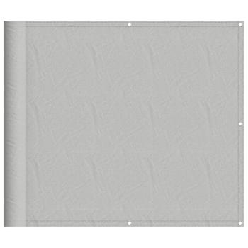 ARDEBO.de - Balkon-Sichtschutz Hellgrau 90x700 cm 100 % Polyester Oxford