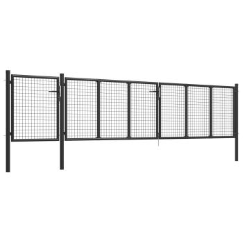 Gartentor Stahl 500×75 cm Anthrazit