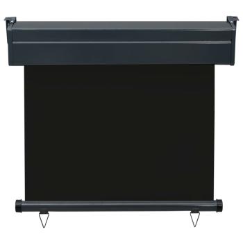 Balkon-Seitenmarkise 85x250 cm Schwarz