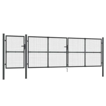 Mesh-Gartentor Anthrazit 500x175 cm Verzinkter Stahl