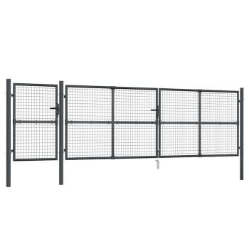 Mesh-Gartentor Anthrazit 500x175 cm Verzinkter Stahl