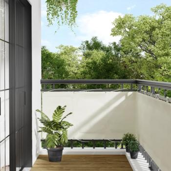 ARDEBO.de - Balkon-Sichtschutz Creme 75x1000 cm 100 % Polyester-Oxford