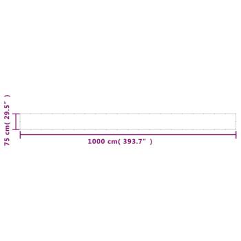 Balkon-Sichtschutz Beige 75x1000 cm 100 % Polyester-Oxford