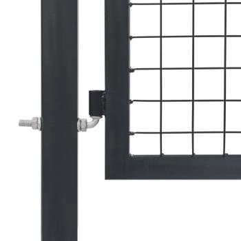 Gartentor mit Pfosten Stahl 350×140 cm Anthrazit