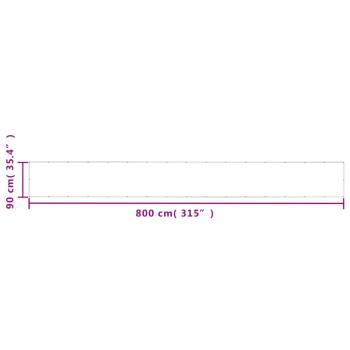 Balkon-Sichtschutz Anthrazit 90x800 cm 100 % Polyester-Oxford
