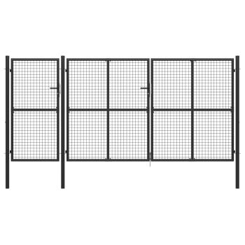 ARDEBO.de - Gartentor Stahl 400 x 150 cm Anthrazit
