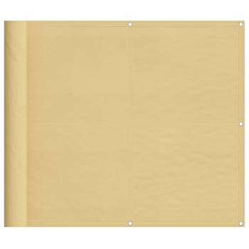 ARDEBO.de - Balkon-Sichtschutz Sandfarben 90x1000 cm 100% Polyester-Oxford