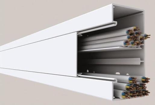 ARDEBO.de GGK 17999 Brüstungskanal BR 60x130/80-9010, PVC, Unter-/Oberteil, 80 mm OT, alpinweiß