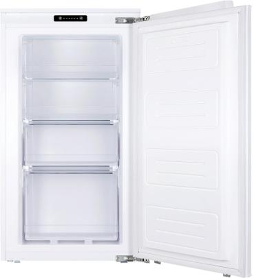 Amica EGSX 321 905 Einbau-Gefrierschrank, Nischenhöhe: 88 cm, 100 L, Festtür-Technik, 4 Gefrierschubladen, elektronische Steuerung, Tür-Offen-Alarm, Supergefrierfunktion, Inverter Kompressor, weiß (1195106)