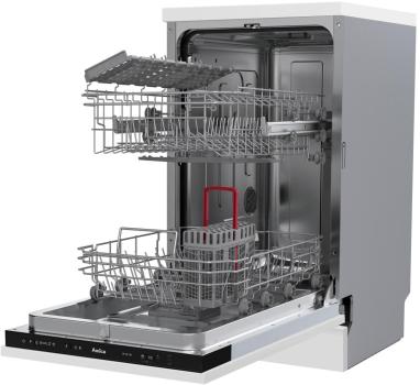 Amica EGSPV 587 916 Vollintegrierter Einbau-Geschirrspüler, 45cm breit, 9 Maßgedecke, Aquastopp, 5 Programme, OpenDry, Besteckkorb (1195100)