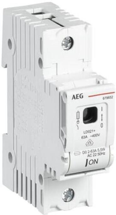 ARDEBO.de AEG Sicherungs-Lasttrennschalter, 1x63A, D02, weiß (LD021+)
