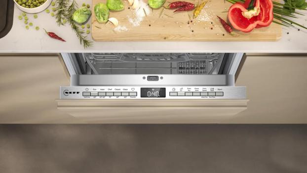Neff S853HKX20E N30 Vollintegrierter Geschirrspüler, 45 cm breit, 10 Maßgedecke, AquaStop, Info Light, HomeConnect