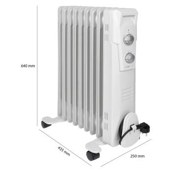 Clatronic RA 3736 Ölradiator, 3 Leistungsstufen, Integrierter Überhitzungsschutz, weiß