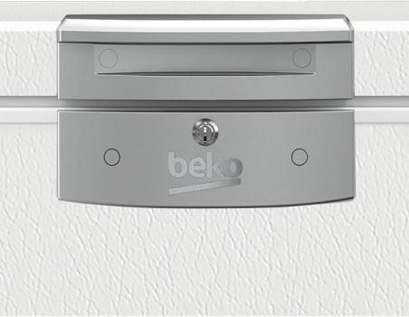 Beko HSM22340 Stand Gefriertruhe, 110,5 cm breit, 230 L, Schnellgefrieren, LED Beleuchtung, Temperaturalarm bei Störung, 2 Körbe, weiß