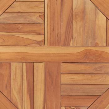 Tischplatte Massivholz Teak Rund 2,5 cm 60 cm