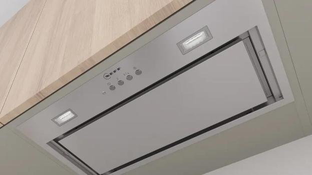 Neff D54NAC1N0 Lüfterbaustein, 52 cm breit, 645 m³/h, 3 Lüfterstufen und 1 Intensivstufe, Edelstahl