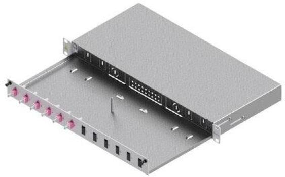 ARDEBO.de EasyLan LWL Verteilerfeld Basic LSB0A224 Grade C 1HE/12P 6xLC-Duplex OM4 RAL7035, grau (LSB0A224)