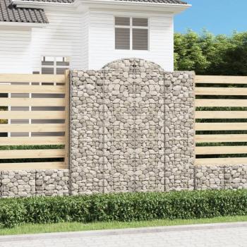 ARDEBO.de - Gabionen mit Hochbogen 8 Stk. 200x50x220/240cm Verzinktes Eisen