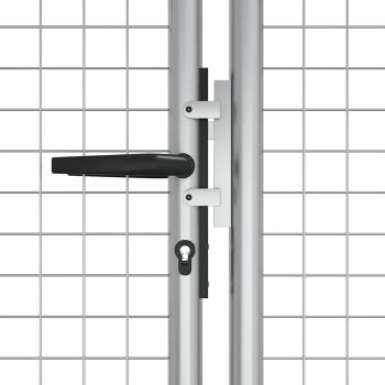 Gartentor Verzinkter Stahl 415 x 175 cm Silbern