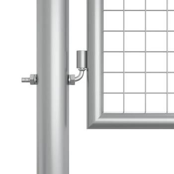 Gartentor Verzinkter Stahl 415 x 175 cm Silbern