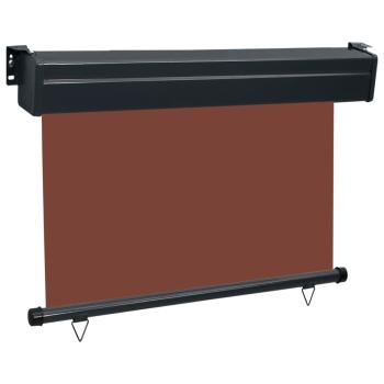 Balkon-Seitenmarkise 85x250 cm Braun